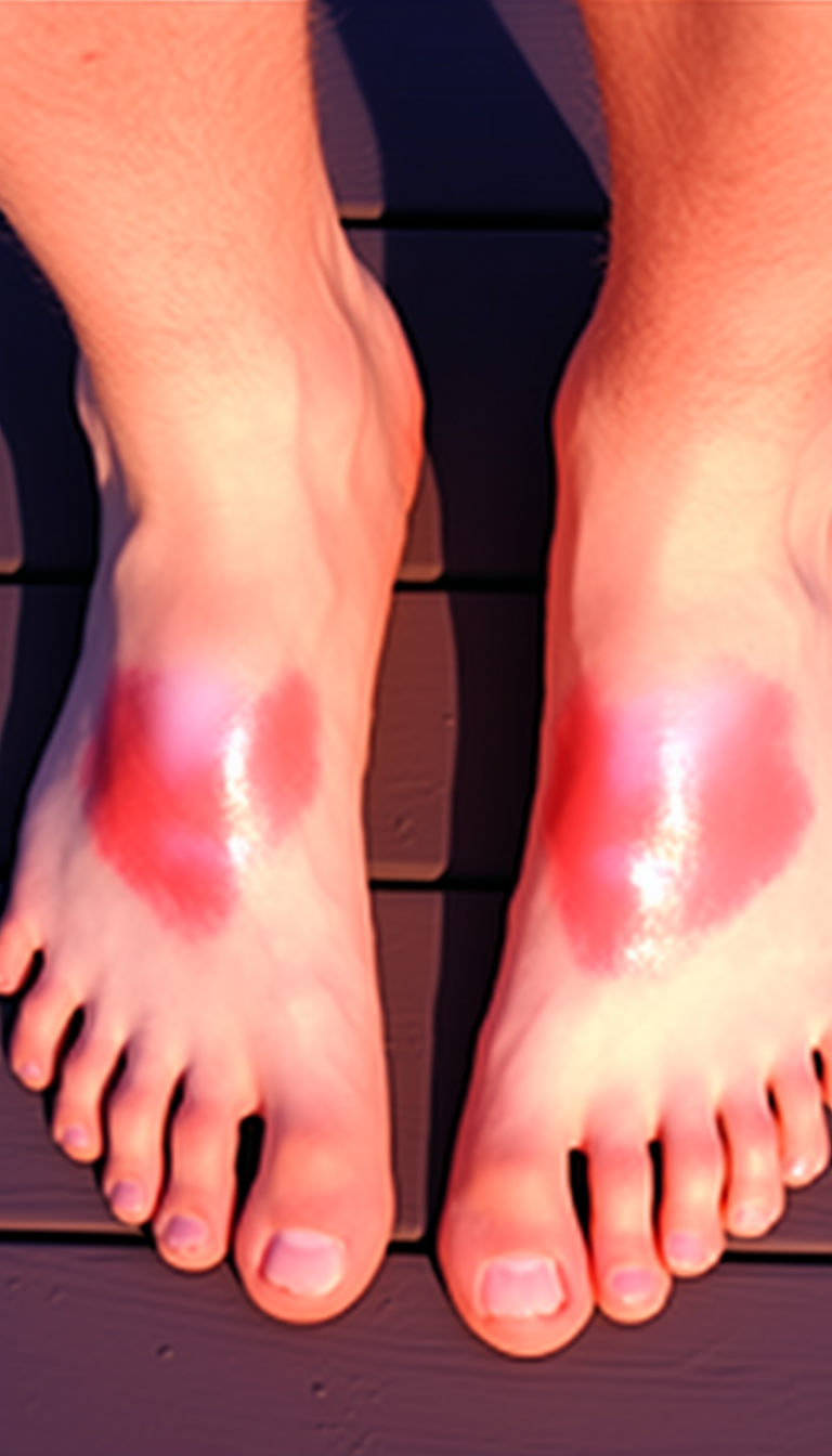 Sunburn Feet Treatment